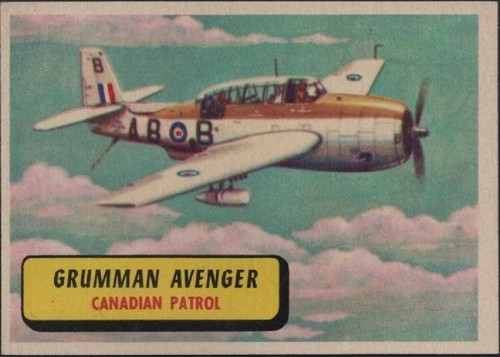 1957 topps planes card - 1957,